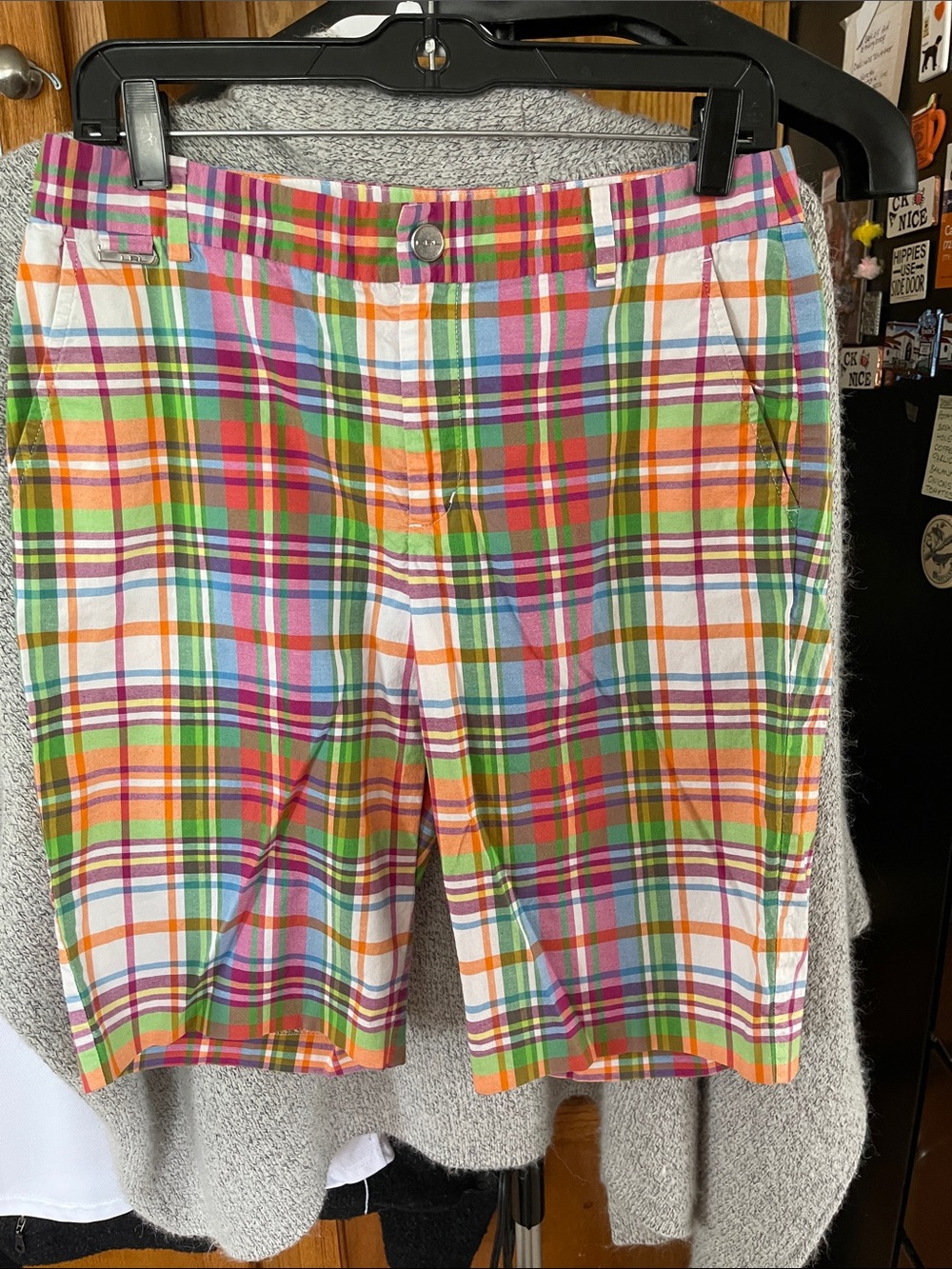 Lauren Active by Ralph Lauren Woman Shorts Long plaid Size 6